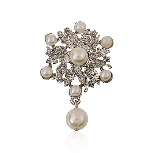 1 Stücke Frauen S Girl S Brosche Form Sparkly Diamant Perle Pin Schmuck Zubehör Für Hochzeit Geburtstagsgeschenk Durable Service von Generisch