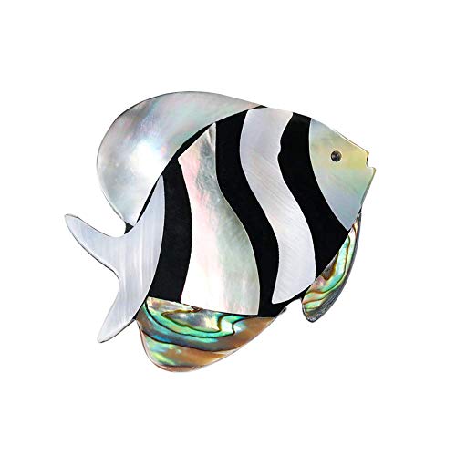 1 x Fisch-Schmuck-Brosche für Damen, Ansteckblume für Hochzeit, Brautschmuck, Schal, Schal, Tasche, Ornament, kreative und exquisite Verarbeitung, professionell verarbeitet von Generisch