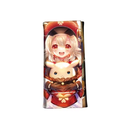 1 x Genshin Impact Peripherie, dreifach gefaltete lange Geldbörse, vollfarbig bedrucktes kurzes Leder, 18 x 9 x 1 cm, Stil 12, Einheitsgröße, Niedlich von Generisch