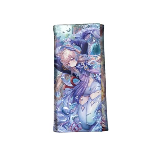 1 x Genshin Impact Peripherie, dreifach gefaltete lange Geldbörse, vollfarbig bedrucktes kurzes Leder, 18 x 9 x 1 cm, Stil 21, Einheitsgröße, Niedlich von Generisch