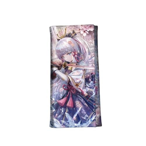 1 x Genshin Impact Peripherie, dreifach gefaltete lange Geldbörse, vollfarbig bedrucktes kurzes Leder, 18 x 9 x 1 cm, Stil 9, Einheitsgröße, Niedlich von Generisch