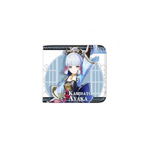 1 x Genshin Impact Wallet Game Peripherie Leder Geldbörse Print Anime Short PU, Stil 10, Einheitsgröße, Anime von Generisch