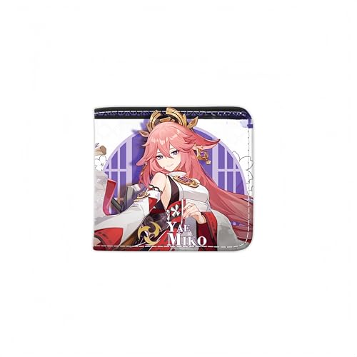 1 x Genshin Impact Wallet Game Peripherie Leder Geldbörse Print Anime Short PU, Stil 13, Einheitsgröße, Anime von Generisch