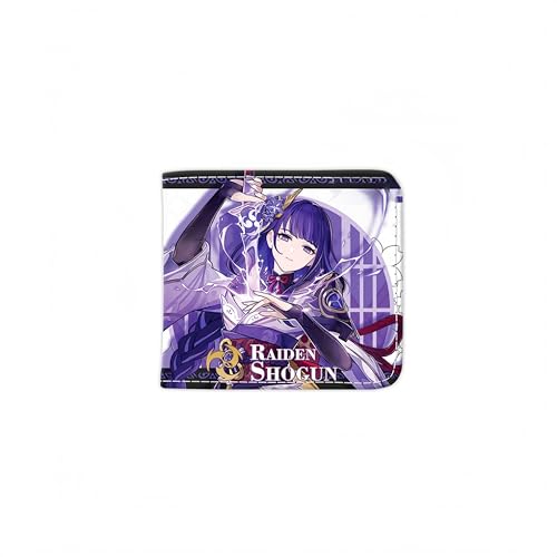 1 x Genshin Impact Wallet Game Peripherie Leder Geldbörse Print Anime Short PU, Stil 15, Einheitsgröße, Anime von Generisch