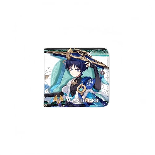 1 x Genshin Impact Wallet Game Peripherie Leder Geldbörse Print Anime Short PU, Stil 20, Einheitsgröße, Anime von Generisch