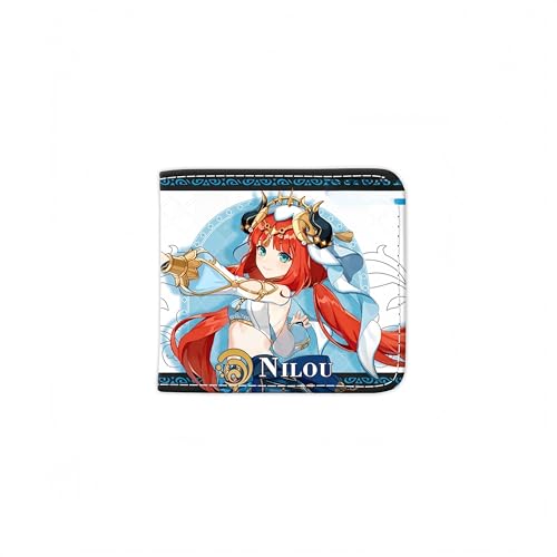 1 x Genshin Impact Wallet Game Peripherie Leder Geldbörse Print Anime Short PU, Stil 26, Einheitsgröße, Anime von Generisch