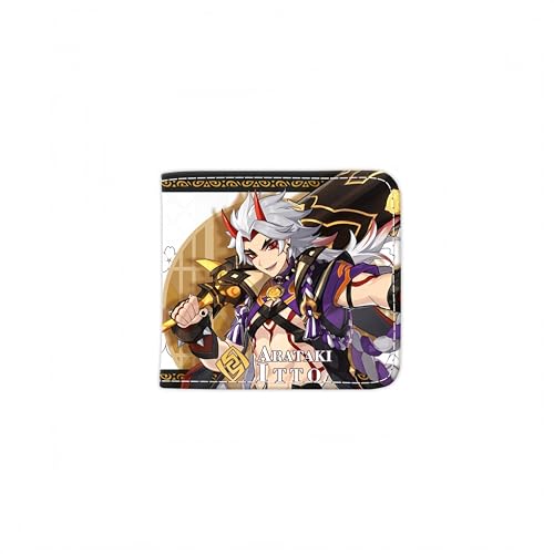 1 x Genshin Impact Wallet Game Peripherie Leder Geldbörse Print Anime Short PU, Stil 32, Einheitsgröße, Anime von Generisch