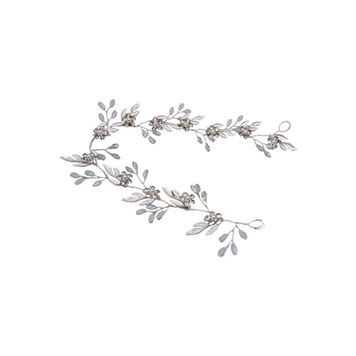 1 x Haarschmuck für Hochzeit-Ranke mit Blumen und Blätter-Braut Schmuck elegant-Kopfschmuck Prinzessin-Haarschmuck in Gold- und Silber Farben erhältlich-Schmuck Brautjungfer (Gold) von Generisch