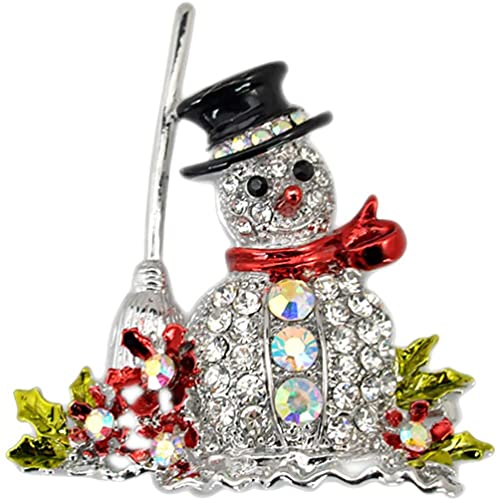 1 x Weihnachts-Brosche mit Schneemann, Bankett, Anstecknadel für Männer, Frauen, Mädchen, Schmuck, Langlebigkeit von Generisch