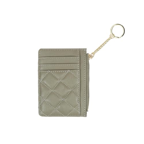 1 x kompaktes Kartenetui, Mini-Vordertasche, Geldbörse für Damen, Kreditkartenhalter, Geldbörse mit Schlüsselanhänger, lichtgrün, Einheitsgröße von Generisch