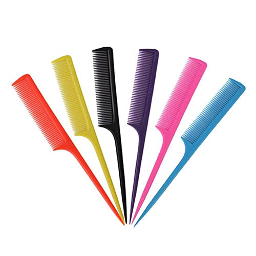 10 x Rattenschwanzkämme, spitzer Schwanzkamm, feine Zahnung, Kamm mit dünnem und langem Griff, Salon-Styling-Werkzeug für Damen und Herren, zufällige Farbe, modische Verarbeitung 10 x Rattenschwanzkämme, spitzer Schwanzkamm, feine Zahnung, Kamm mit dünnem und langem Griff, Salon-Styling-Werkzeug für Damen und Herren, zufällige Farbe, modische Verarbeitung von Generisch