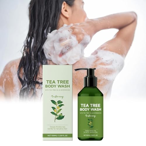 100ml Teebaumöl Duschgel Natürliches Body Wash gegen Körpergeruch Schwitzen mit pflegendem Tea Tree Oil für Männer & Frauen Erfrischendes Fußwash Body Wash Tägliche Hygiene (1) von Generisch