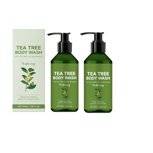 100ml Teebaumöl Duschgel Natürliches Body Wash gegen Körpergeruch Schwitzen mit pflegendem Tea Tree Oil für Männer & Frauen Erfrischendes Fußwash Body Wash Tägliche Hygiene (2) von Generisch
