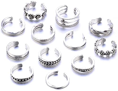 12 Stück/Set, zufällige Damenmode, einfacher Zehenring, verstellbarer Fuß, Strandschmuck, Modeprofis von Generisch
