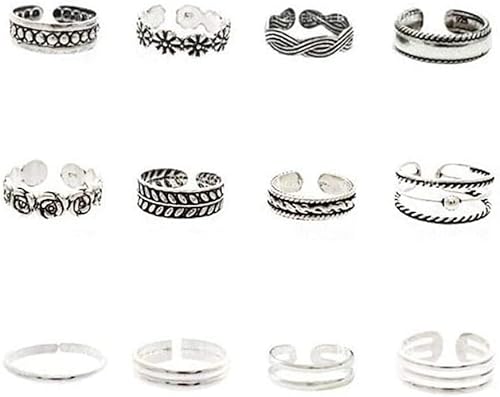 12 Stück Open Toe Ringe Vintage Wave Flower Knot Einstellbare Zehenringe Set für Mädchen Frauen PartyNützlich und praktisch. 12 Stück Open Toe Ringe Vintage Wave Flower Knot Einstellbare Zehenringe Set für Mädchen Frauen PartyNützlich und praktisch. von Generisch