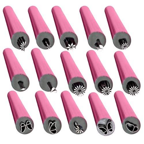 15 Stück Nagelstift Nagelstempel Set, Nail Arts Stempel Stift, Nagelkunststift Set, Schnell Trocknendes Nagel GraffitiDotting Werkzeug Mit Feiner Spitze von Generisch