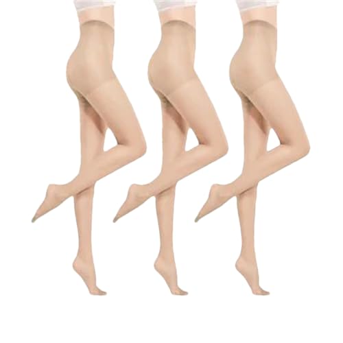 15D Ultra Sheer Strumpfhose Nylon Schwarz Strumpfhose für große Frauen Große Größe Damen Nylons Strümpfe Hautfarbe Strumpfwaren, nude, XL170-180 cm(gusset) von Generisch