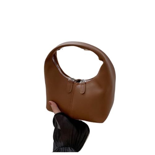 1Pc tragbare PU-Leder-Handtasche Bonbon Farbe Geldbörse Unterarm tasche kleine Tasche Modische Halbmond-Taschen von Generisch