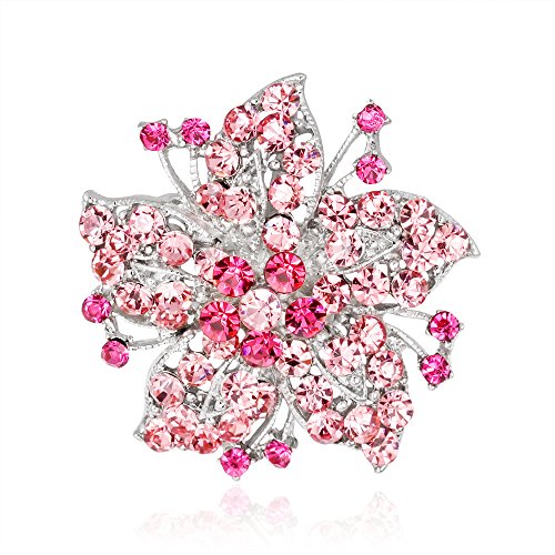 1X Brosche Rosa Frauen Corsage Weihnachtsgeschenk Hochzeit Braut Pin Kleid Schals Schal Clip Dame Schmuck Tasche Ornament von Generisch