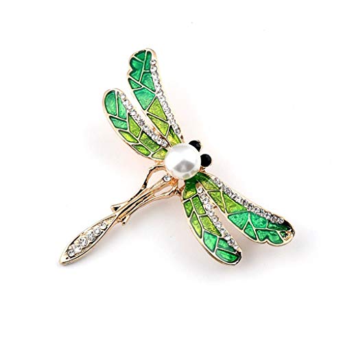 1X Grüne Libelle Schmuck Brosche Frauen Corsage Hochzeit Braut Pin Kleid Schals Schal Clip Tasche Ornament Langlebiger Service von Generisch