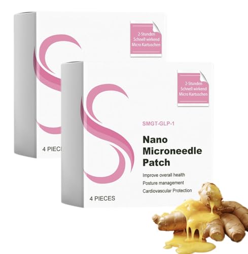 2 Boxen Nano Microneedle Patch | Micro Patches mit Pfingstrosenwurzel Zimt und Ingwer | Nourish Body Cosmetics Bandages Patch | Hautfreundliche Klebstoffkörper die Aufkleber von Generisch