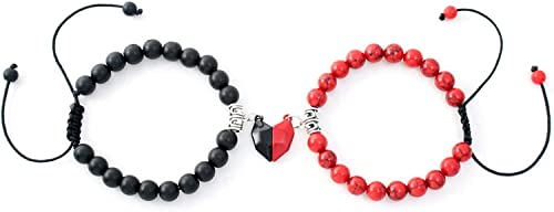 2 Paar Armbänder Herz Männer Frauen heller Glanz zart passende Liebhaber Armbänder Schmuck Geschenke von Generisch