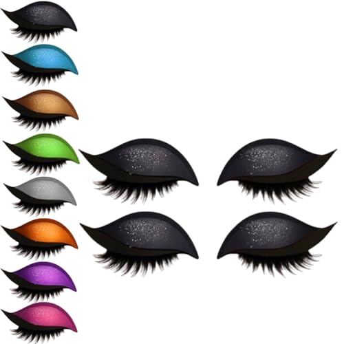 2 Paar Lazy Eye Shadow Eyelash Patch, wiederverwendbare Lidschatten- und Wimpernaufkleber für die Augen, 2-in-1-Lidschatten-Wimpernaufkleber, für einfaches Auftragen von Make-up zu Hause (C) von Generisch