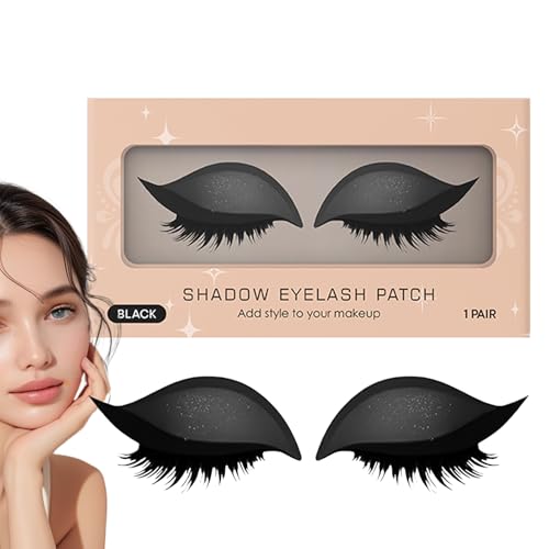 2 Pair Lazy Eye Shadow Eyelash Patch, Lazy Eyeshadow Wimpernpatch, Wiederverwendbarer Aufkleber-Lidschatten, 2-in-1-wiederverwendbare E-YE-Make-up-Aufkleber Mit Falschen Wimpern & Schatten von Generisch
