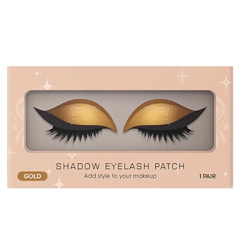 2 Pair Lazy Eye Shadow Eyelash Patch, Lazy Eyeshadow Wimpernpatch, Wiederverwendbarer Aufkleber-Lidschatten, 2-in-1-wiederverwendbare E-YE-Make-up-Aufkleber Mit Falschen Wimpern & Schatten von Generisch