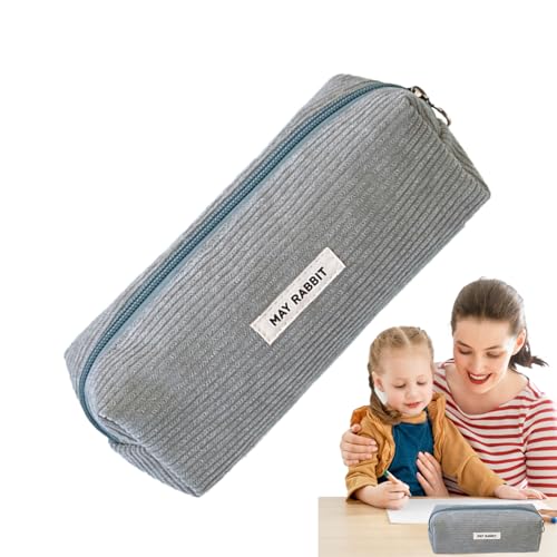 2 StüCk Cord-Stoff Federmappe MäDchen,FedermäPpchen MäDchen Teenager,Pencil Case Aesthetic,MäPpchen Klein Multifunktionales FedermäPpchen Mit GroßEr KapazitäT, Make-Up-Tasche Aus Cord, Kosmet von Generisch