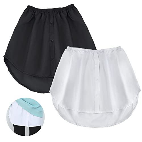 2 StüCk Mini Unterrock Damen,HemdverläNgerung Damen Minirock,Mini HemdverläNgerung,Damen Mini Unterrock Lower Skirt,Hemd VerläNgerung Rock,Layering Top Unterer (as3, Waist, l, Regular, Regular) von Generisch