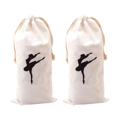 2 Stück Canvas Damen Ballettschuhe Taschen Baumwolle Staubbeutel Kordelzug Spitze Schuh Aufbewahrungstasche Personalisierte Tanztaschen Tragbar Reise Ballett Rucksack Mehrzweck-Kordelzug Sack, weiß, 2 Stück Canvas Damen Ballettschuhe Taschen Baumwolle Staubbeutel Kordelzug Spitze Schuh Aufbewahrungstasche Personalisierte Tanztaschen Tragbar Reise Ballett Rucksack Mehrzweck-Kordelzug Sack, weiß, von Generisch