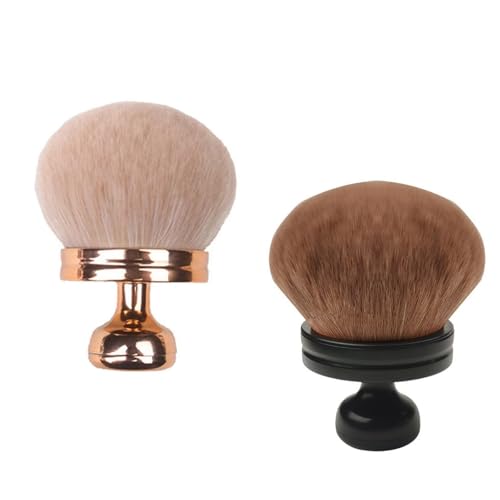 2 Stück Extra großer Make-up-Pinsel for den Körper, Make-up-Pinsel for die Beine und Applikator for Sonnencreme und Bronzer, 7,6 cm breiter Foundation-Pinsel, ovale Gesichtspinsel, tragbare weiche Sel von Generisch