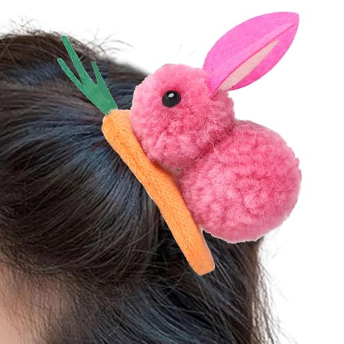 2 Stück Haarspangen, Osterhase Haarspange Für Mädchen, Ostern Haar Zubehör, Süße Karotten Hasen Haarklammern Hair Clip Für Damen von Generisch