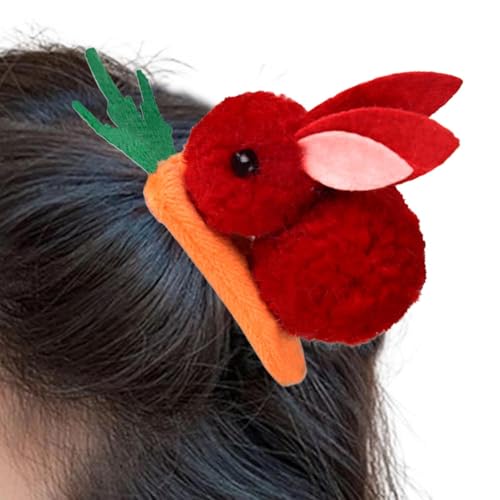 2 Stück Haarspangen, Osterhase Haarspange Für Mädchen, Ostern Haar Zubehör, Süße Karotten Hasen Haarklammern Hair Clip Für Damen von Generisch