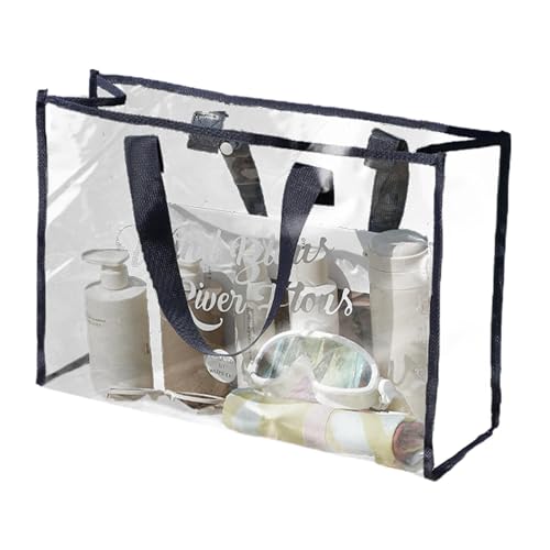 2 Stück Kulturbeutel Transparenter, Transparente Tragetasche, Durchsichtige Tasche Transparente Sporttasche, PVC Transparente Toilettentasche, Zum Transport Für Damen Herren Familie von Generisch