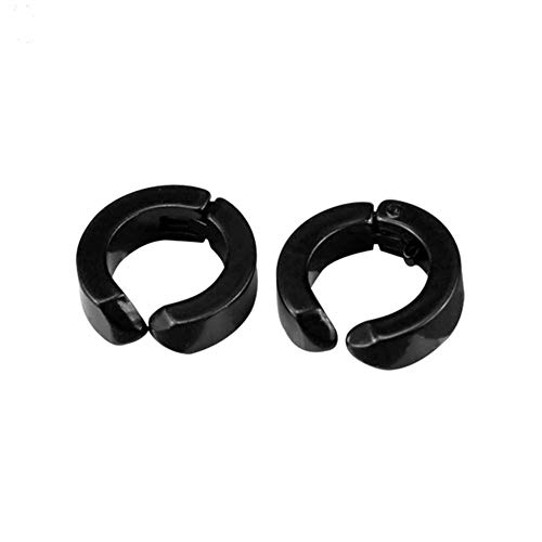 2 Stück Punk Unisex Edelstahl Non-Piercing Clip On Cuff Hoop Ohrringe Schmuck Haltbarkeit von Generisch