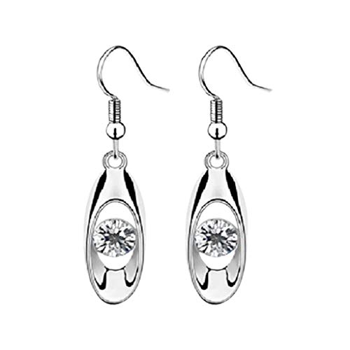 2 Stück modische Ohrhänger, oval, baumelnd, lange Ohrringe, Schmuck, herzförmige Ohrringe, Einheitsgröße, Metall, Kein Edelstein von Generisch