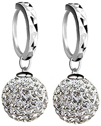 2 Stück modische Vintage glamouröse Weißgold-Kristall-Creolen für Frauen Mädchen 1 Paar schöne Verarbeitung 2 Stück modische Vintage glamouröse Weißgold-Kristall-Creolen für Frauen Mädchen 1 Paar schöne Verarbeitung von Generisch