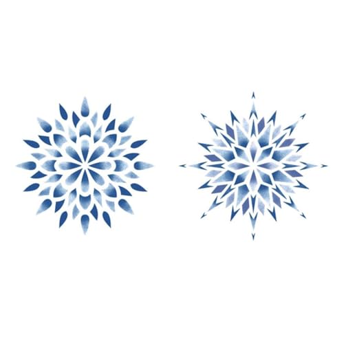 2 große temporäre Tattoo-Aufkleber mit Schneeflocke, wasserdichte, dauerhafte, schöne, gefälschte Schneeflocken-Tattoos mit Farbverlauf für Männer und Frauen 2 große temporäre Tattoo-Aufkleber mit Schneeflocke, wasserdichte, dauerhafte, schöne, gefälschte Schneeflocken-Tattoos mit Farbverlauf für Männer und Frauen von Generisch
