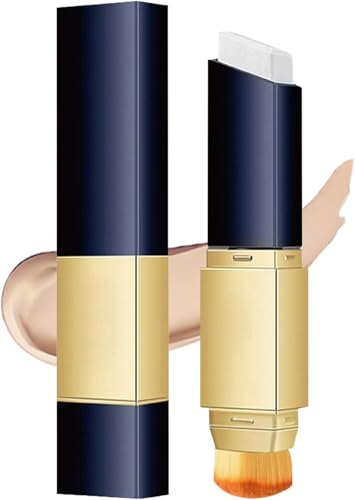 2-in-1 Foundation Stick, Dual Ended Radser Foundations Stick, Long Lasting Makeup Full Coverage Foundation Stick, Effektiv Bedecken Dunkle Ringe, Smooth Coverage for Women & Girl (Natural weiß) von Generisch