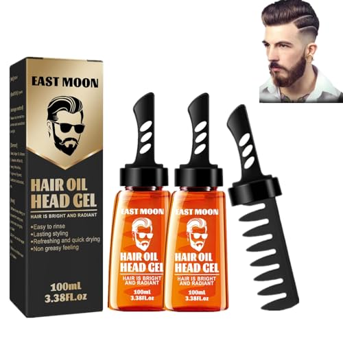 2-in-1-Haarwachsgel mit Kamm, 2 Stück Haarstyling-Gel für Männer, Haargel Herren Haarwachs Männer, Haarstyling-Gel zum Modellieren der Haare und natürliches Stylen der Haare,Langanhaltendes von Generisch