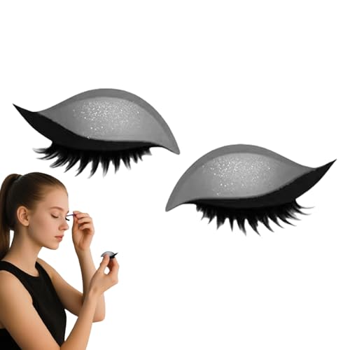 2-in-1 Reusable Eyeshadow & Eyelash Makeup Stickers, Lazy Eye Shadow Eyelash Patch | Makeup Stencils Sticker For All Eye Shapes, 2 Pairs von Generisch
