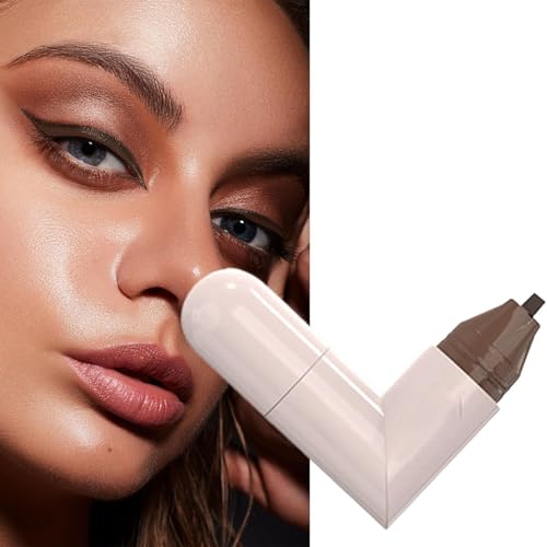 2.1ml Eyeliner-Stempel Doppelendmarker Rotierender Stift mit Doppelseitigem Stempel Wasserdichter Matte Look Trocknend Präziser Lidstrich für Natürlichen Look (Braun) von Generisch