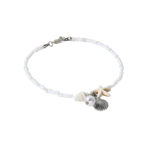 20 Mm Uhrenarmband Für Herren natürliches und Muschel-Fußkettchen, modisches handgewebtes blaues Perlen- und Reisperlen-Armband, Armband und Fußkettchen, verstellbar Uhr Gt 2 Lederband, Einheitsgröße 20 Mm Uhrenarmband Für Herren natürliches und Muschel-Fußkettchen, modisches handgewebtes blaues Perlen- und Reisperlen-Armband, Armband und Fußkettchen, verstellbar Uhr Gt 2 Lederband, Einheitsgröße von Generisch