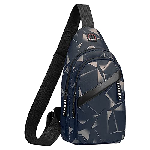 2022 Koreanische Version Brusttasche Herren Mode Camouflage Herren Messenger Bag Stoff Freizeittasche Canvas Kleiner Rucksack Herren Geldbörsen oder Schultertaschen, Schwarz , Einheitsgröße von Generisch