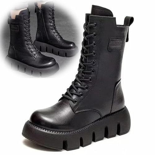 2023 Neue Modische Damenstiefel, Damen Winterstiefel Gefüttert Wasserdicht, Warme Snow Boots Winterboots Damen Casual von Generisch