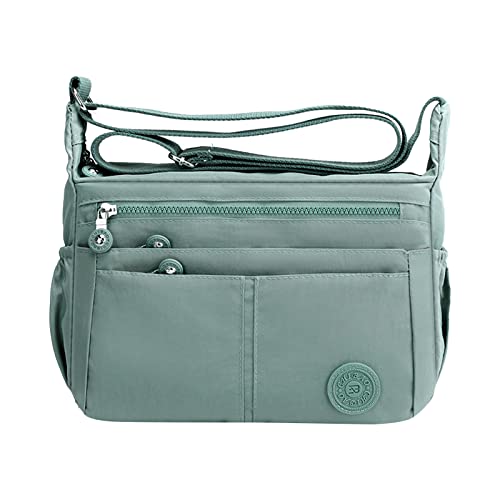 2023 Nylon-Stofftasche, eine Umhängetasche, leichte Tragetasche, große Kapazität, mehrere Taschen, große Kapazität, lässige Kuriertasche, niedliche Umhängetasche, grün, Einheitsgröße 2023 Nylon-Stofftasche, eine Umhängetasche, leichte Tragetasche, große Kapazität, mehrere Taschen, große Kapazität, lässige Kuriertasche, niedliche Umhängetasche, grün, Einheitsgröße von Generisch