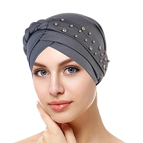 2024 Chemo Mützen Damen Beanie Mütze mit Edler Strass Nieten Applikation Longbeanie Slouch Chemo Kopfbedeckung Muslimischer Turban Hut Damen Casual Solid Multicolour Hut 2024 Chemo Mützen Damen Beanie Mütze mit Edler Strass Nieten Applikation Longbeanie Slouch Chemo Kopfbedeckung Muslimischer Turban Hut Damen Casual Solid Multicolour Hut von Generisch