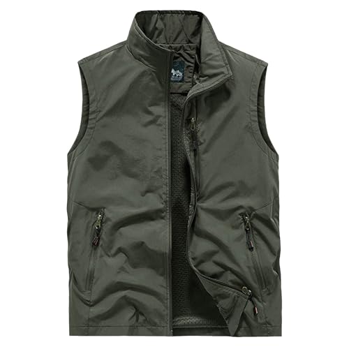 2024 Herren Herbst und Winter Mode Freizeit Outdoor Angeln Multifunktionale Taschenweste Herren Halskette und Armband Set, grün, XXL 2024 Herren Herbst und Winter Mode Freizeit Outdoor Angeln Multifunktionale Taschenweste Herren Halskette und Armband Set, grün, XXL von Generisch